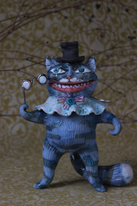 From the Alice in Wonderland. Cheshire Cat. Wall Sculpture by Elya Yalonetski