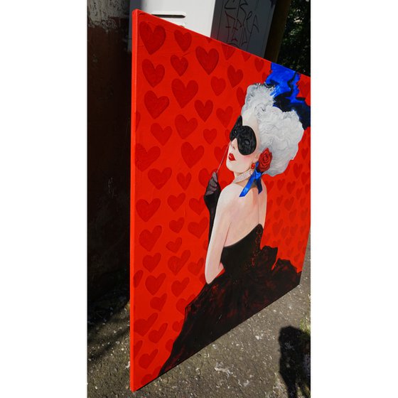 Queen of hearts Painting by Anastasia Balabina