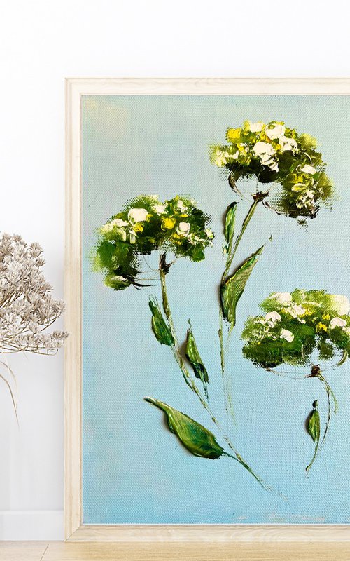 IN THE MOMENT №6 -  herbs painting. 3D irises art. by Marina Skromova