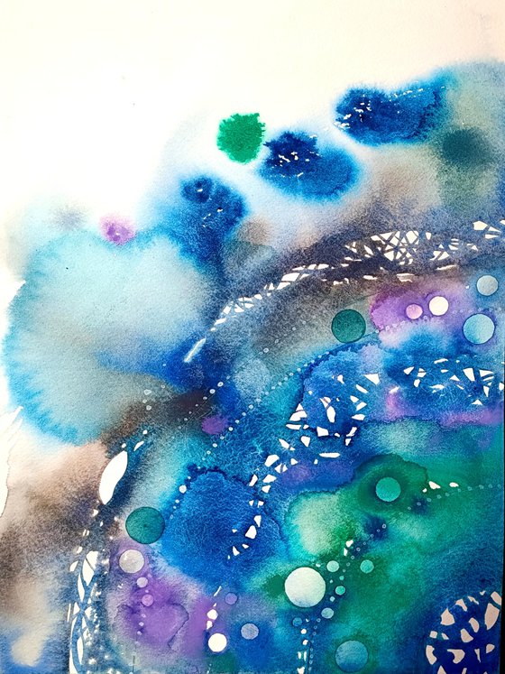 Nebula indaco scomposta