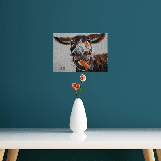 Carrot Lover... Donkey /  ORIGINAL PAINTING