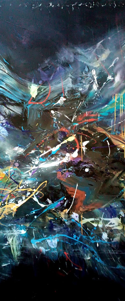 Xxl large scale painting space dreamy fantasy fascinating masterpiece by O Kloska by Kloska Ovidiu