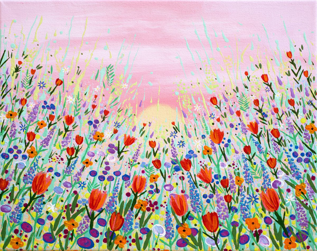 Sunset Meadow by Yvonne B Webb