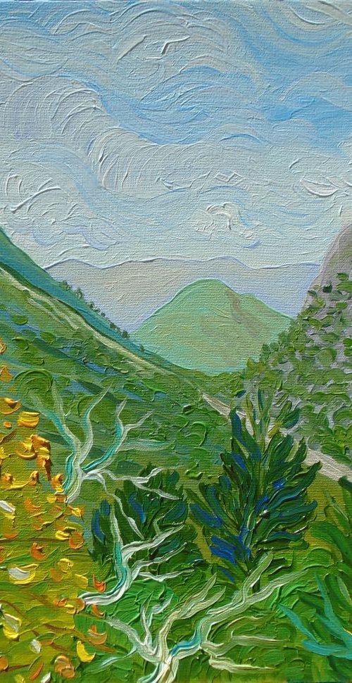 Mountains view near La Drova, Valencia by Kirsty Wain