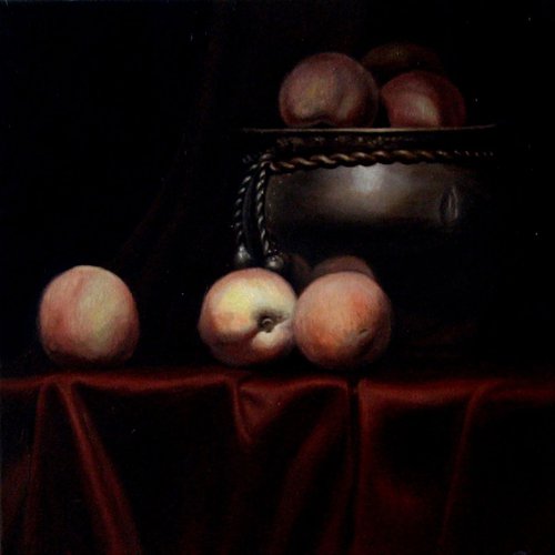 Peaches and Copper Jar by James Zhao