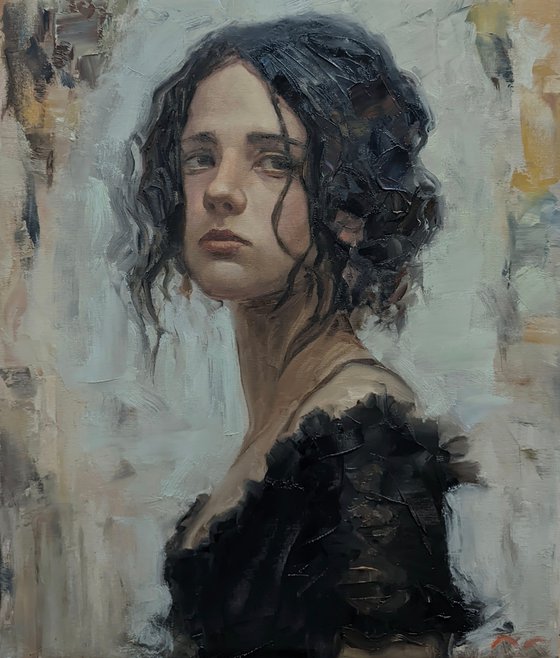 Woman in black