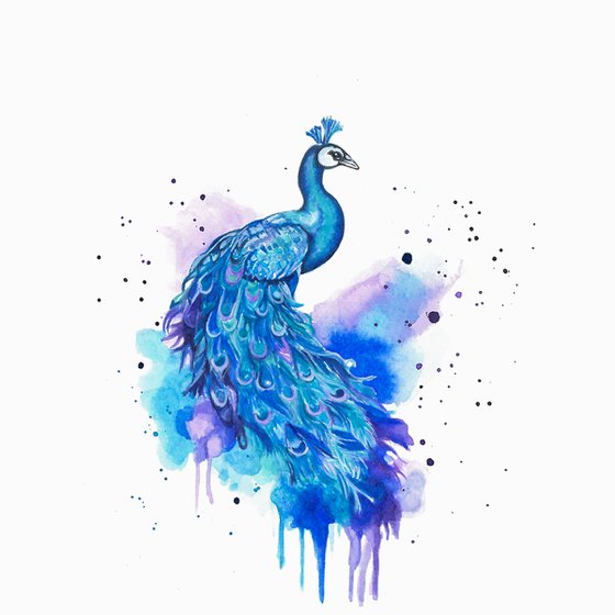 Colourful Peacock Painting