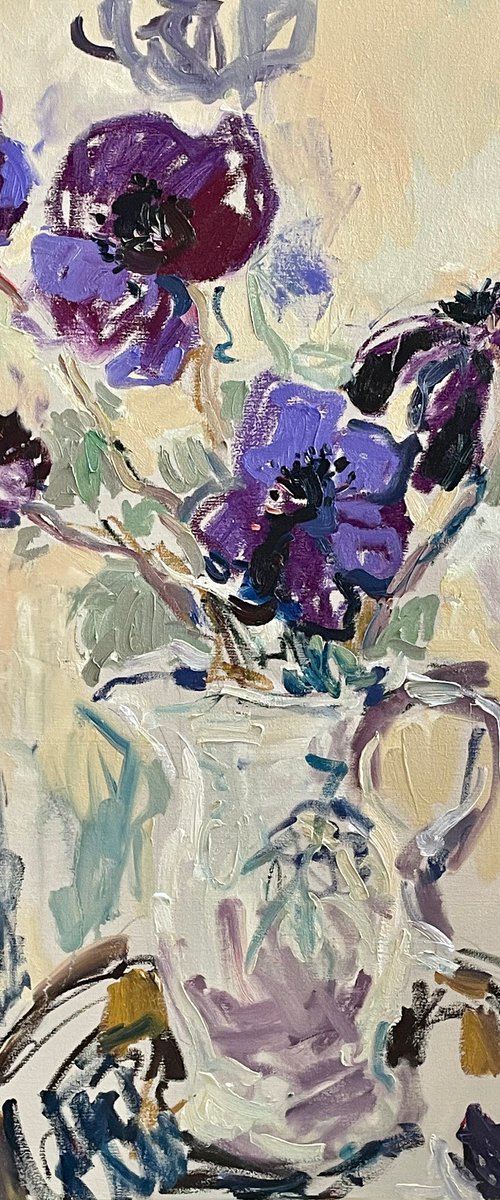 Still life with anemones by Lilia Orlova-Holmes