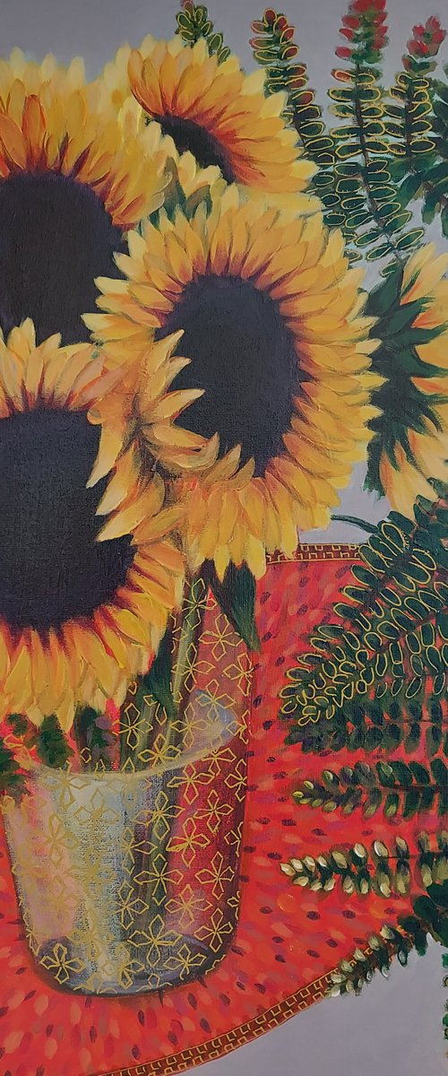 Sunflowers on table by GITTI gv