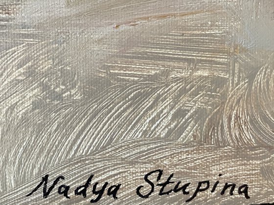 Delicate bouquet in a glass vase