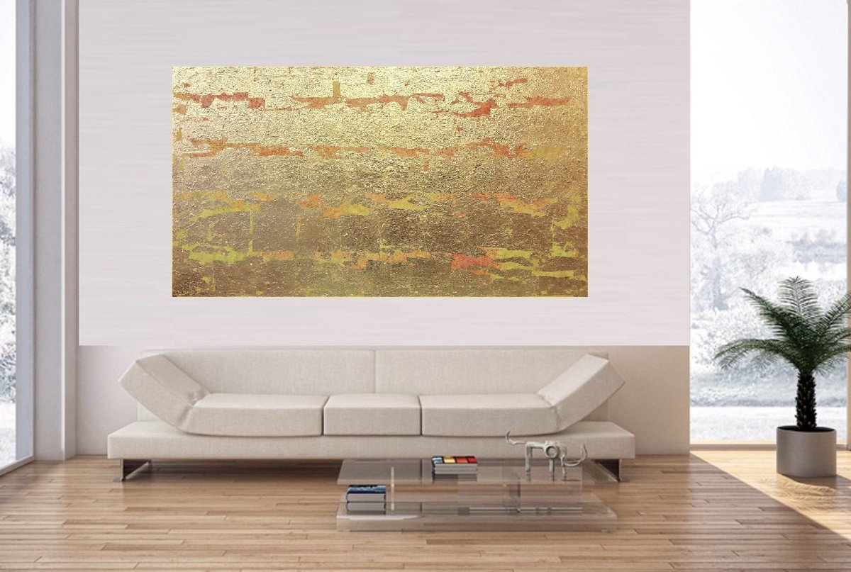 Siena - large abstract painting by Christina Reiter