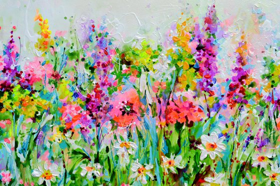 Cottage Garden Butterflies Flowers