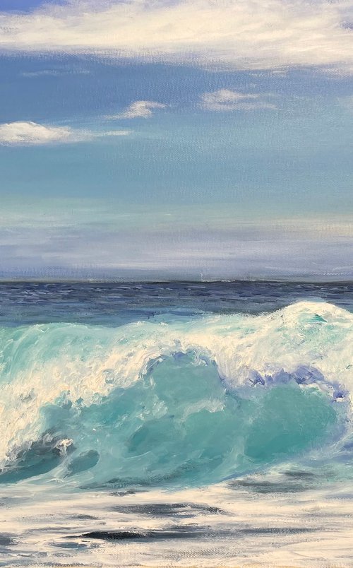 Turquoise waves II by Aflatun Israilov