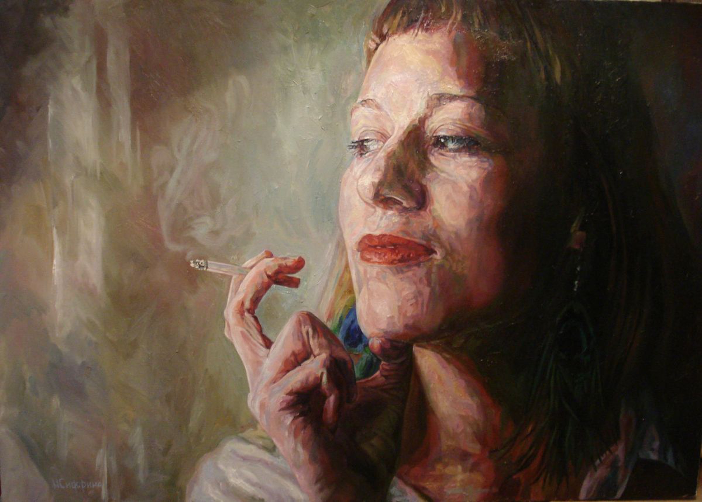 Girl Smoking 1 Barbara Series Girl Smoking Artfinder