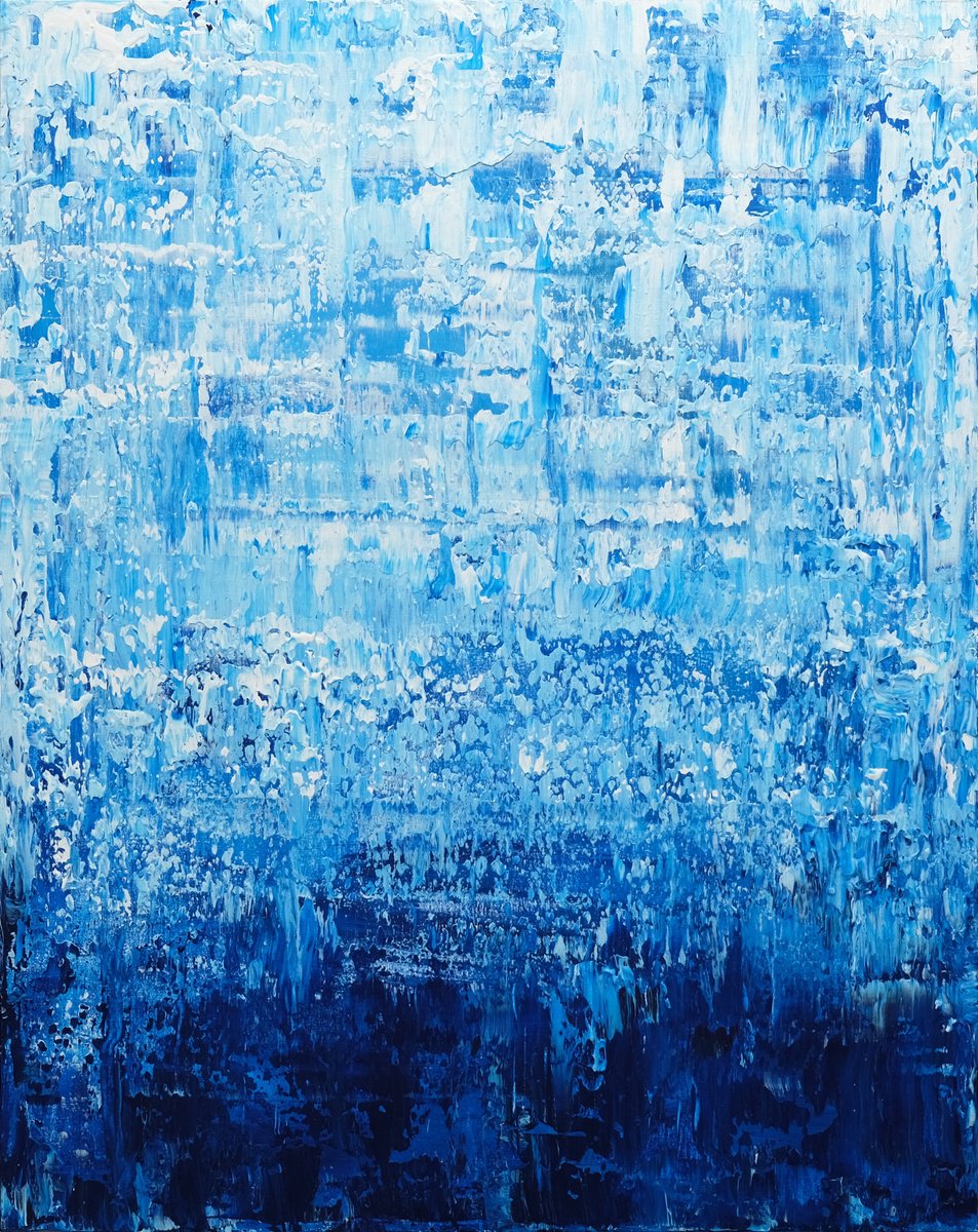 Abstract Blue Ocean Acrylic painting by Behshad Arjomandi | Artfinder