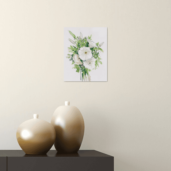 Petunia, white Flowers