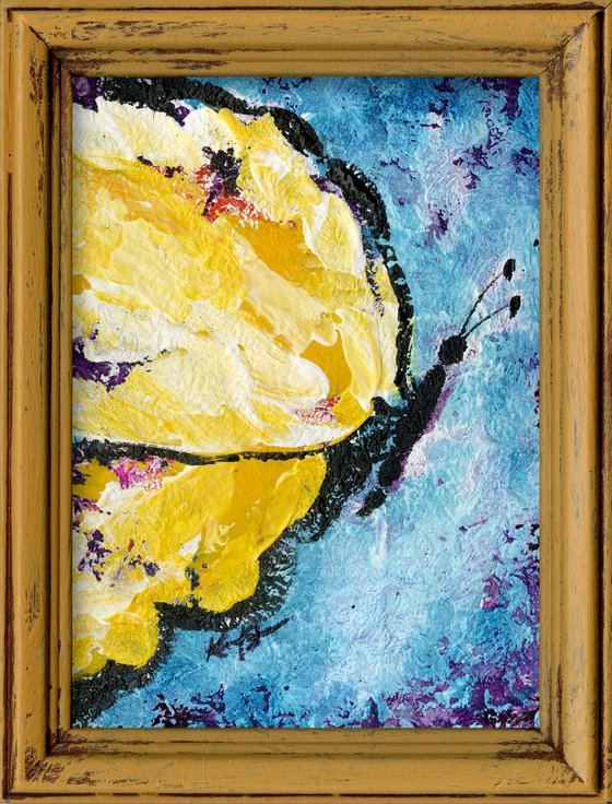 Butterfly Beauty 5 - Framed Painting by Kathy Morton Stanion