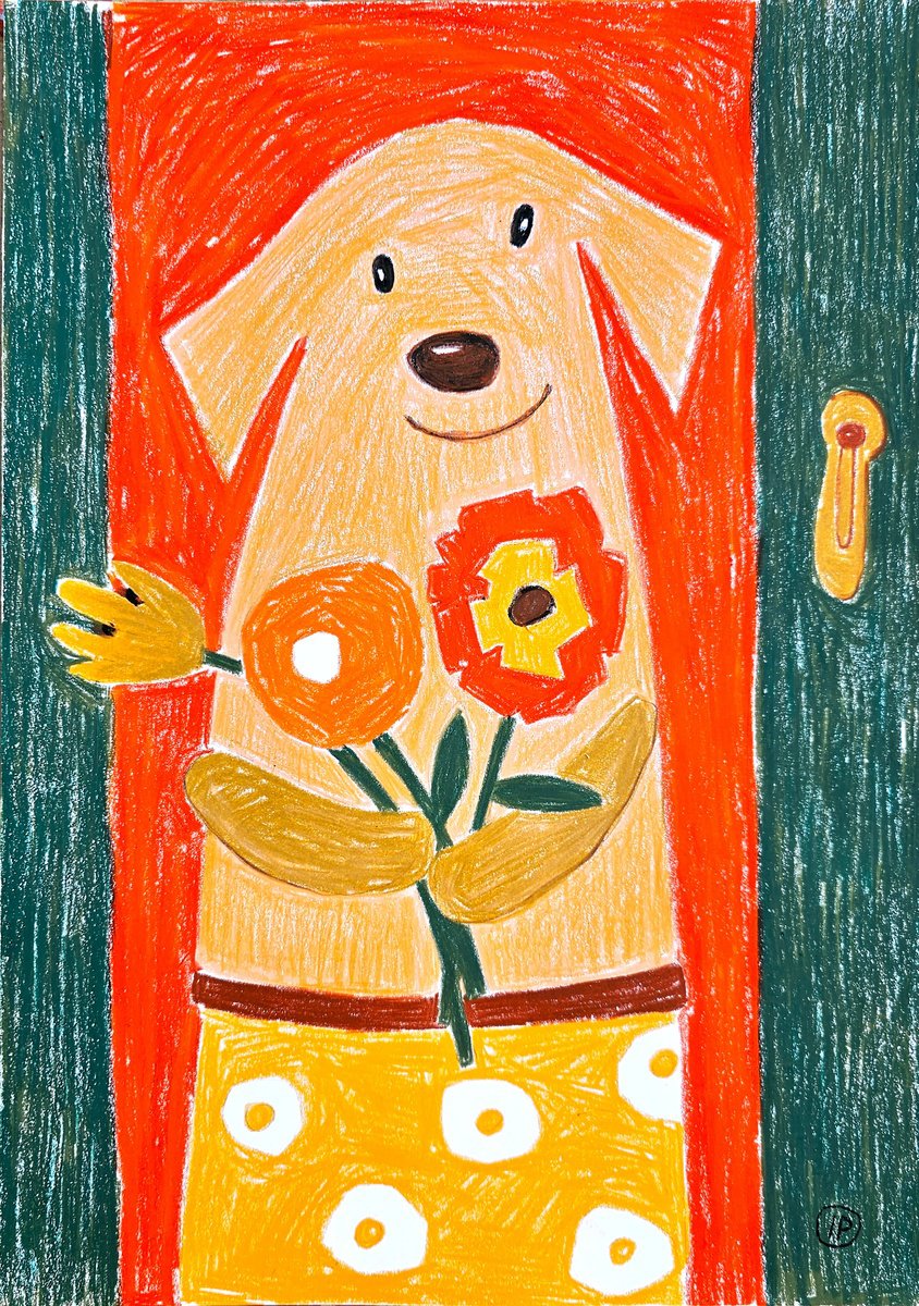 Impressionistic Animal Pencil Drawing By Irina Plaksina, 12 X 17, Labrador, Original Artwork