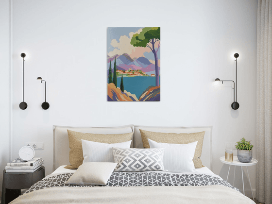 Pink and Violet Seascape