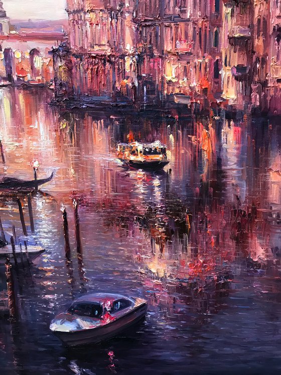 "Venice" large original oil painting 100x70