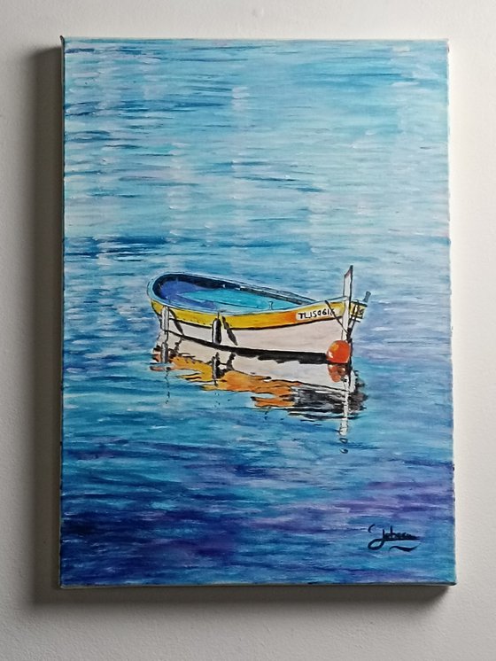 Boat  and reflection