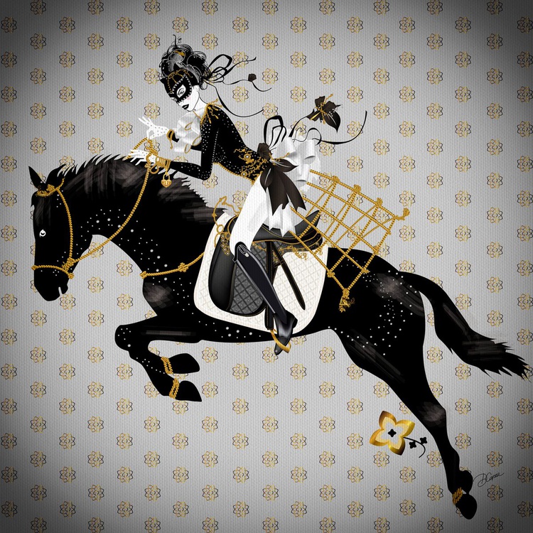 Miss Black Knight Horse Dressage Burlesque Artfinder