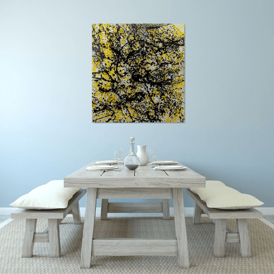 Extra large abstract artwork  (yellow)