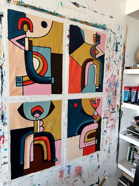 The Four Dancers (Set of 4)