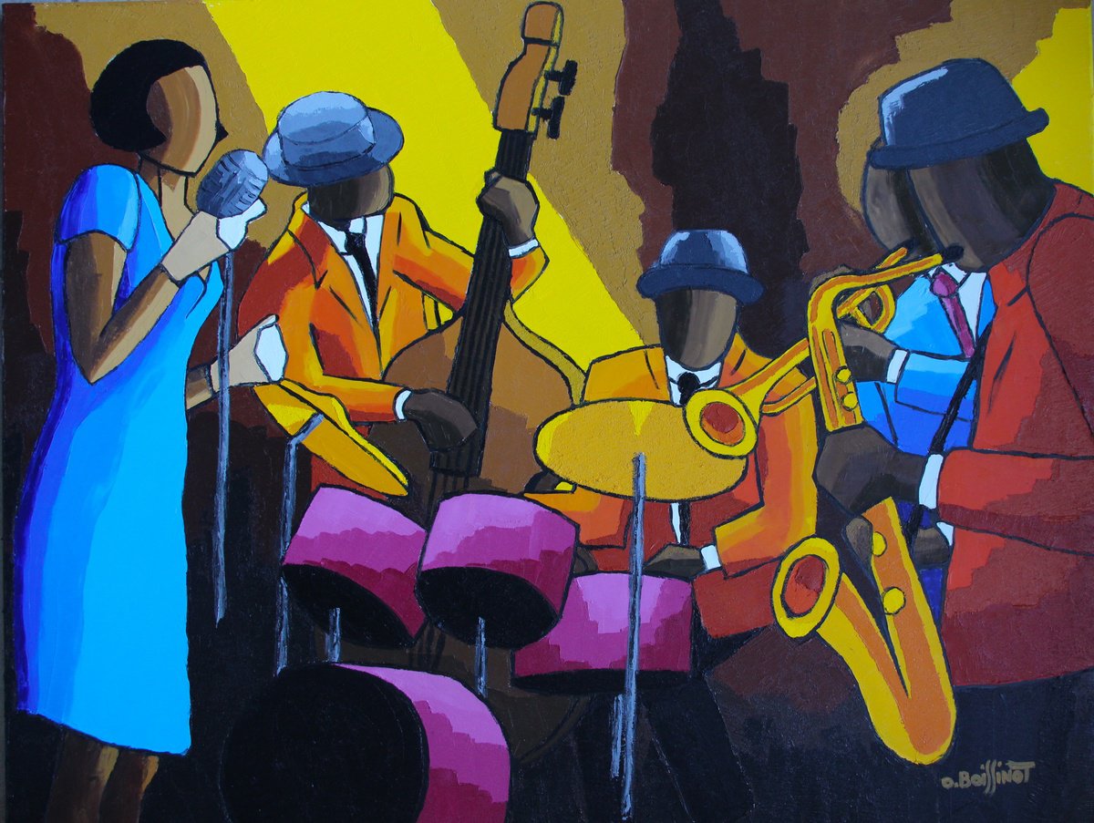 Jazz quatuor Blue orange by Olivier Boissinot