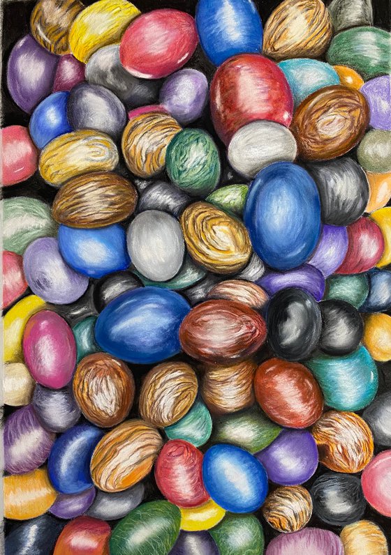 Colored pebbles