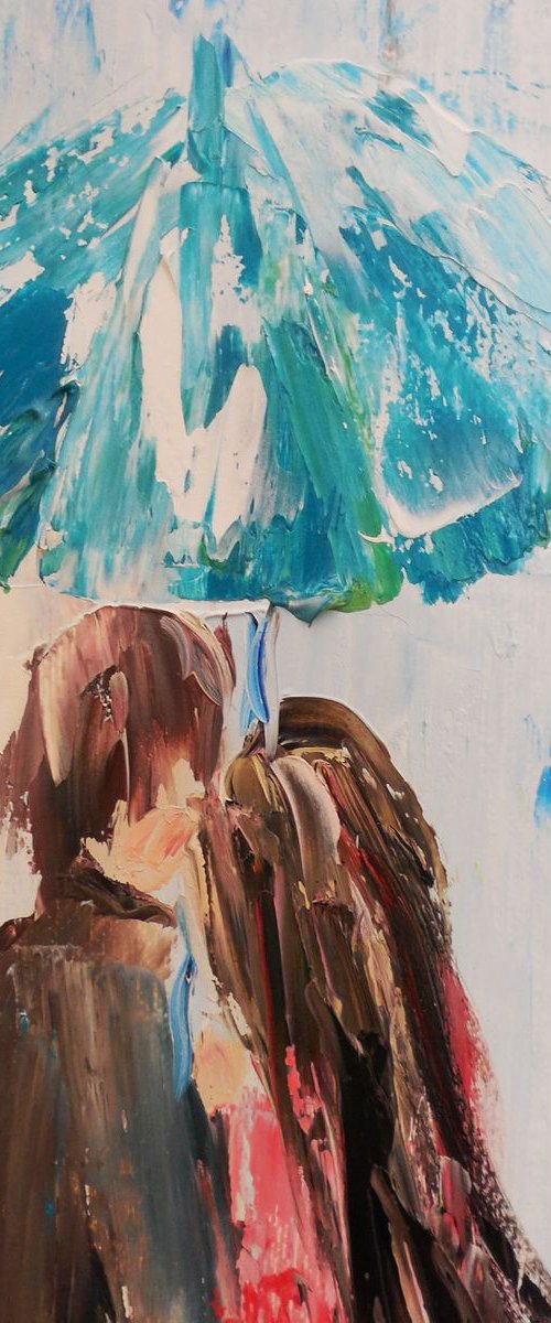 Couple under Umbrella by Oksana Fedorova