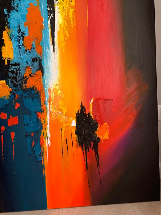 Vibrant Red black modern