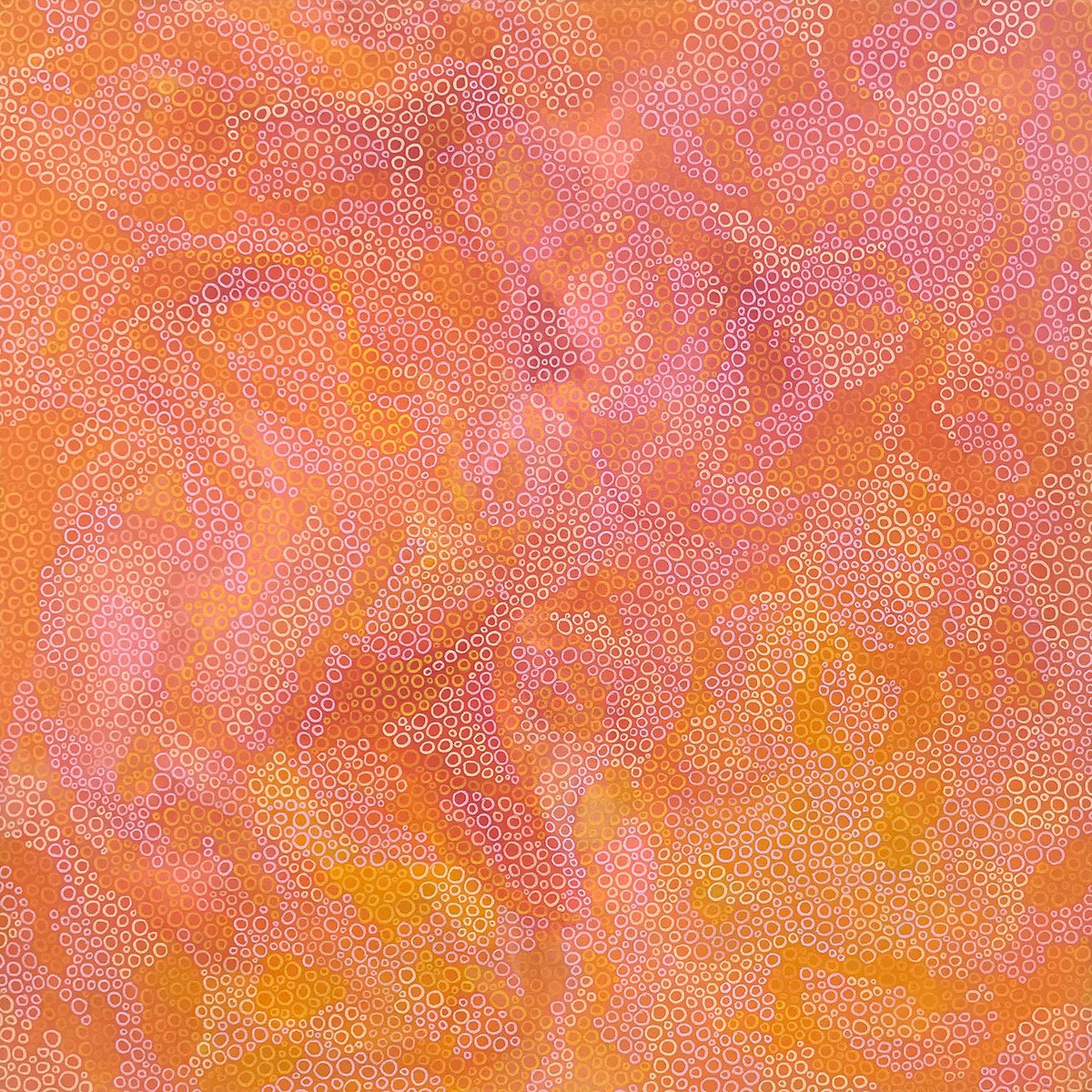 Abstract Acrylic Painting By Jennifer Bell, 36 X 36, Summer Sorbet, Original Artwork