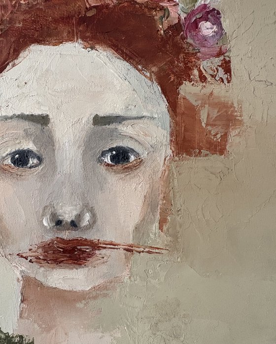 Wild roses female portrait