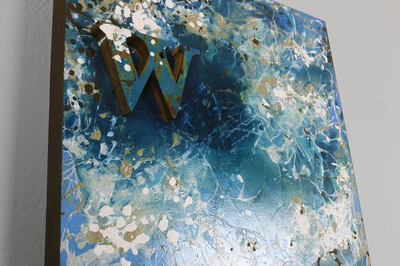 Contemporary Abstract "W Stands for Water"
