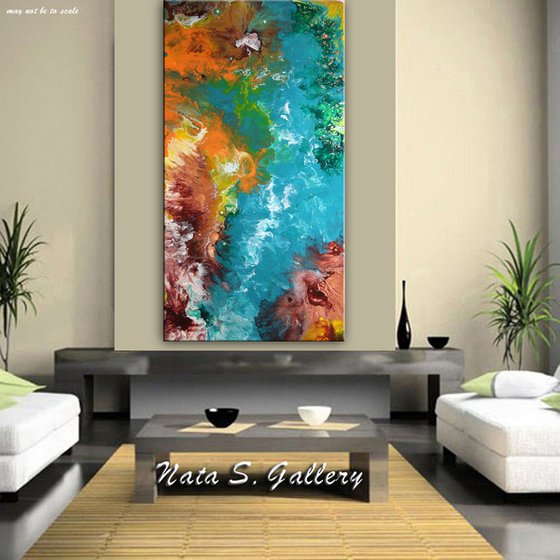 Caribbean Sea - Extra Large Abstract Painting