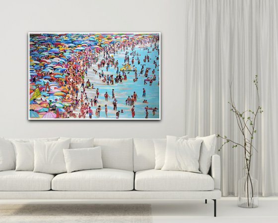 At the beach ,Extra Large / 142 x 92 x 4 cm