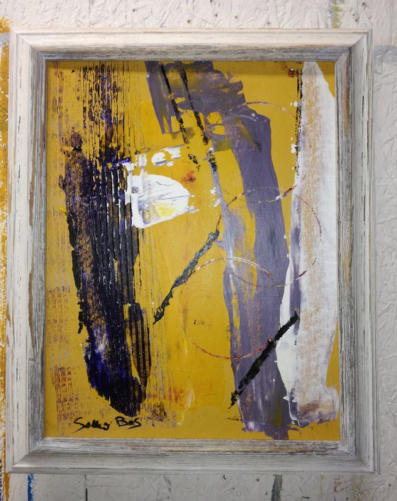 framed abstract painting za014