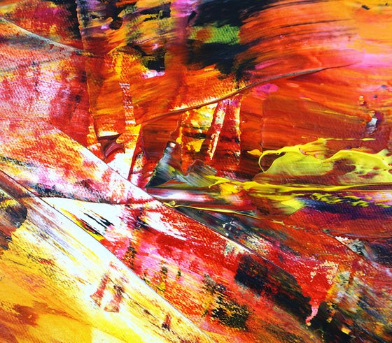 Yellow Red Abstraction XXL 2