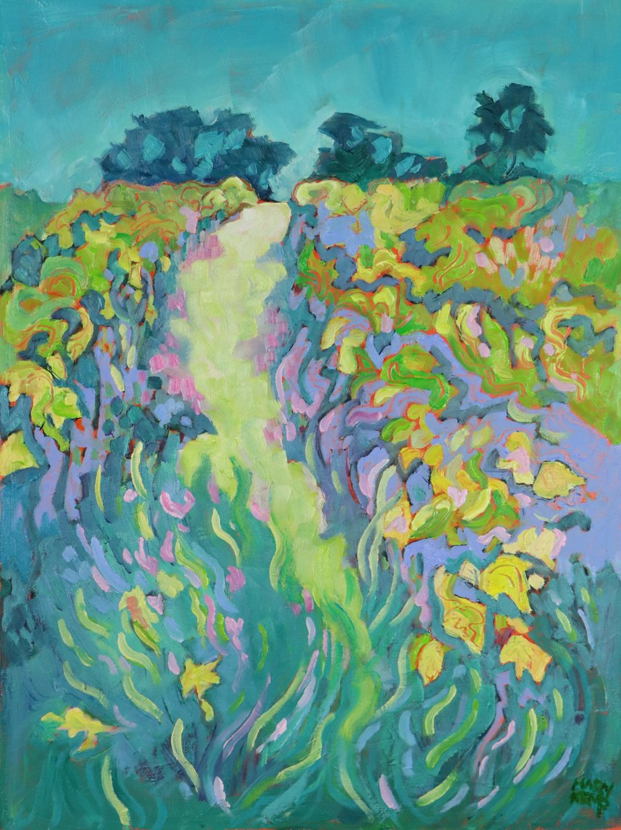 Running Up The Hill By Mary Kemp, 12 X 16, Artwork For Sale On Artfinder