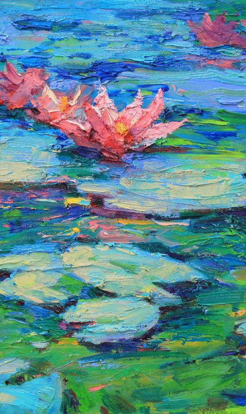 Pink lilies by Alisa Onipchenko-Cherniakovska