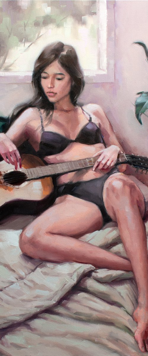 GIRL WITH GUITAR by Yaroslav Sobol - (Silence. Quarantine - Lockdown 2020) by Yaroslav Sobol