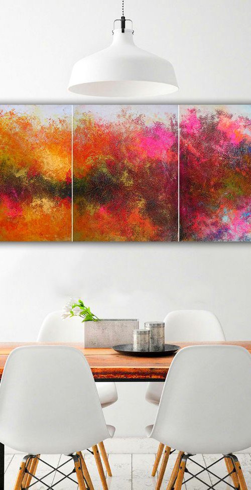 250x60cm. / Abstract Painting / © 2019 Alex Senchenko. / Shambhala by Alex Senchenko