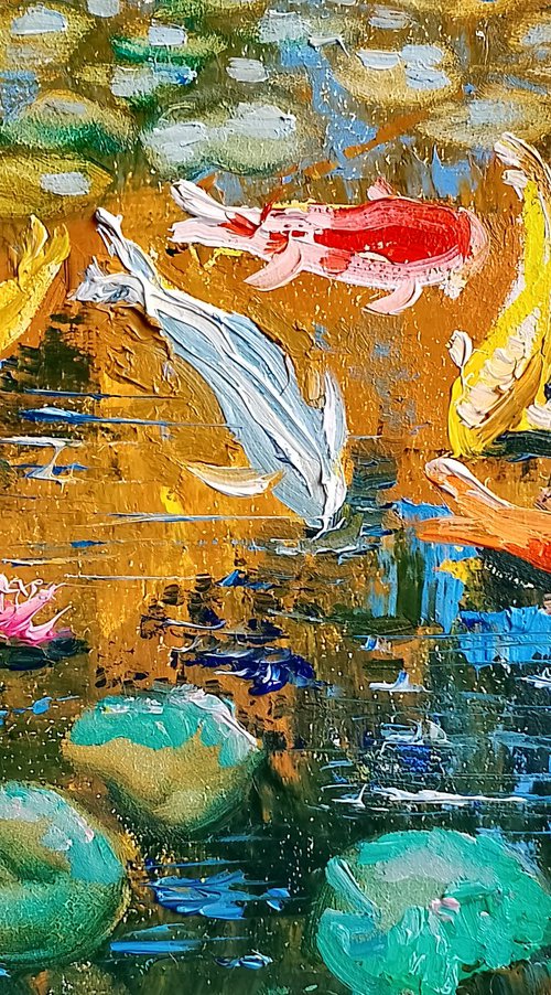 Colorful Fish in the Pond by Tetiana Pchelnykova