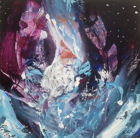 Abstract Fascinating Floral Colors Painting By O KLOSKA