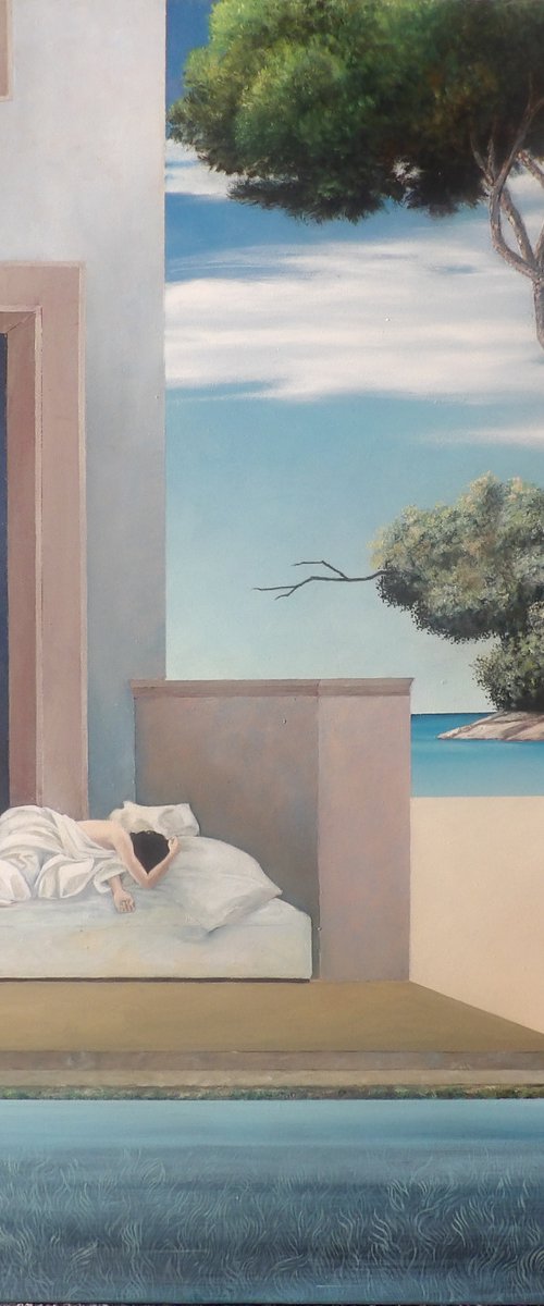 Sleeping woman with swaing algae by Cecco Mariniello