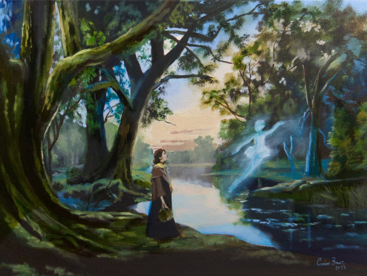 Impressionistic Landscape Oil Painting By Gordon Bruce, 16 X 12, Will-O