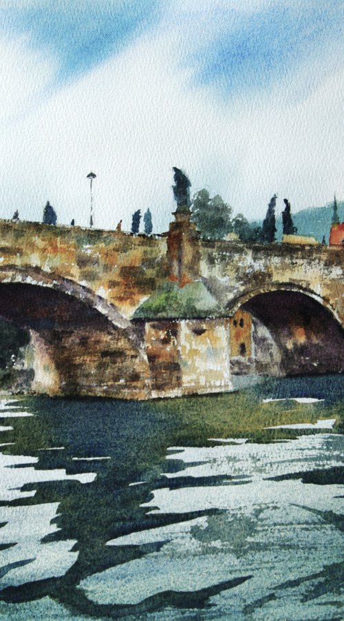 The Charles bridge by Elena Gaivoronskaia