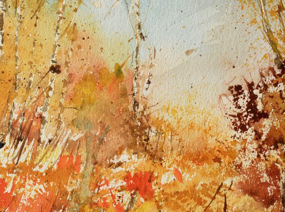 Autumnal colours - watercolor