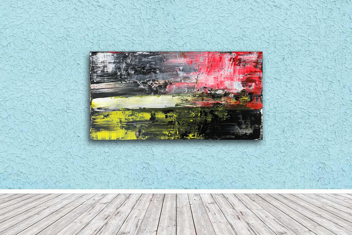2020, A Year In Review - Original PMS Large Abstract Acrylic Painting On Wood - 48 x 24... by Preston M. Smith (PMS)